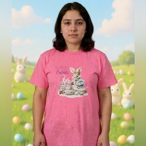 Pink Bunny Graphic Tee